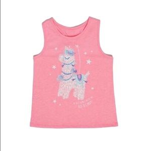 EPIC THREADS Little Girls Lama Graphic Racer Back Tank Top